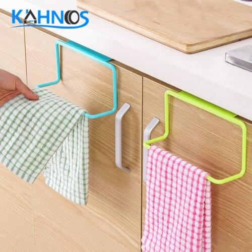 Plastic Hanging Holder Towel Rack Multifunction Cupboard Cabinet Door Back Kitchen Accessories Home Storage Bathroom Furniture