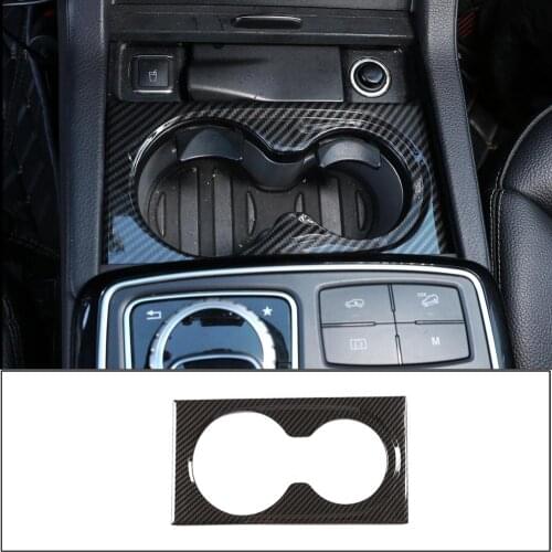 For Mercedes Benz GLE GLS ML GL 2013-2019 Car Interior ABS Carbon Fiber Rear Row Armrest Box Cup Holder Frame Trim Accessories