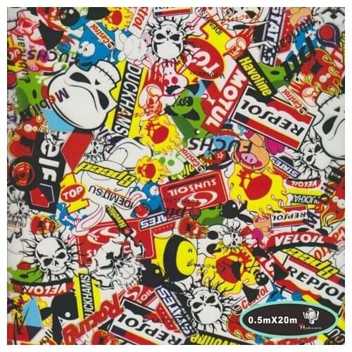 Popular DIY car decoration graffiti art hydro water transfer printing film hydrographic films 50cm wide PVA Film HFD8016