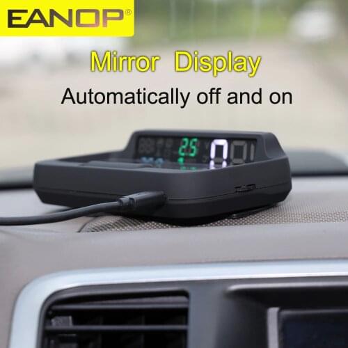 EANOP M40PLUS OBDII HUD TPMS Heads Up Display OBD2 Winshield Speed Projector KMH MPH RPM Projector Oil consumption Navigation