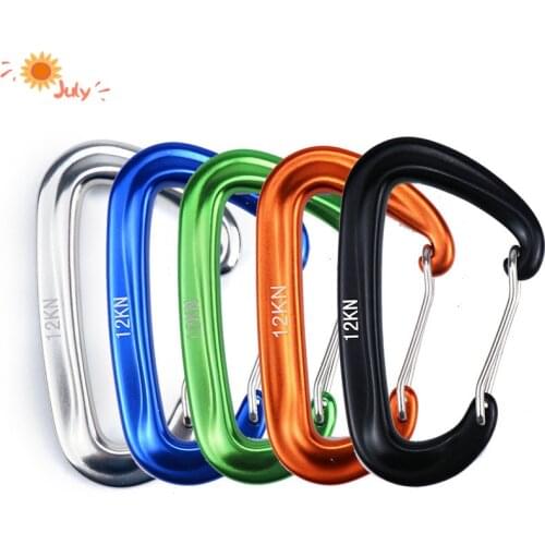 Carabiner Spring Clips Mini Hook for Clamping Outdoor Camping Equipment Aluminum Alloy Carabiner Keychain and Snap Hook Lot