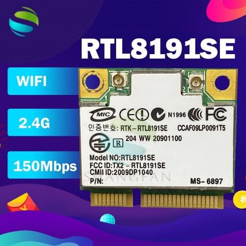 Realtek RTL8191SE RTL8191 Half Mini PCI-Express Wireless Card FRU:43Y6553 60Y3177 for X100E SL410K SL510K X201 T410 T510 W510