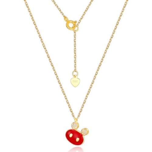 S925 sterling silver rat necklace ladies