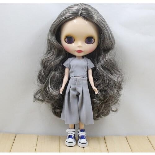 Mixed Nude blyth Doll ,gray white hair Fashion Gra