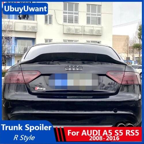 R Style Carbon Fiber Spoiler For AUDI A5 S5 RS5 2008-2016 Sportback Coupe 2 Doors Rear Wing Lip Trunk Spoiler Car Accessories