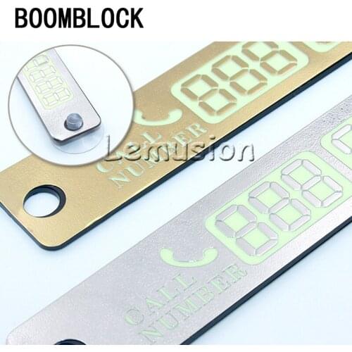 BOOMCLOCK Car Luminous Phone Number Parking Card For Mercedes Benz W203 W204 W211 Kia rio ceed sportage 2017 cerato sorento BMW