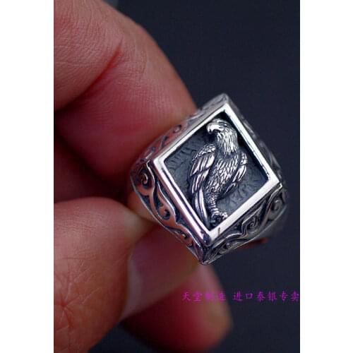 Thailand jewelry macaw restoring ancient ways ring surface 925 sterling silver ring opening can be adjusted rings