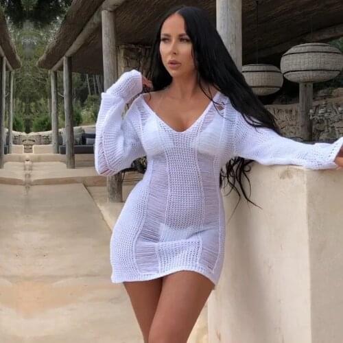 Long-sleeved Round Neck Thin Sweater Women Loose Solid Color Hollow Simple Bottoming Pullover Sweater Female Spring Summer 2021