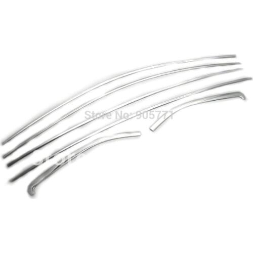 High Quality Triple Chrome Plated Side Window Top Trim Set for Nissan Versa Sedan 2012 Up Free Shipping