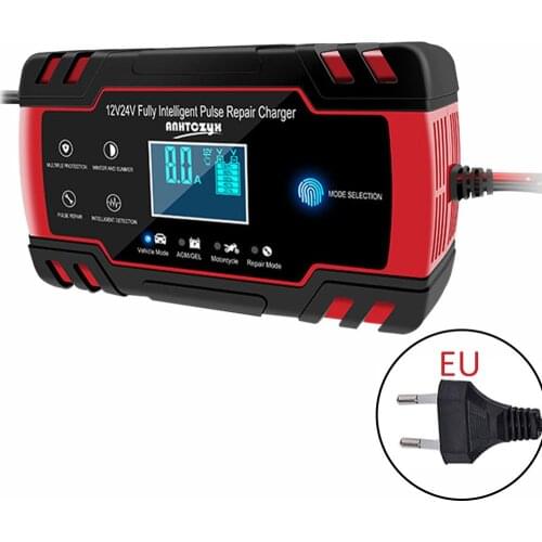 Car Battery Charger 100-240V AC To 12V 8A / 24V 4A Smart Fast Power Charging Suitable For Car Motorcycle