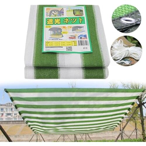 Green Sun Shelter Outdoor Mesh Beach Shade Net with Hang Hole Camping Garden Greenhouse Car Cover Net Wedding Party Decoration