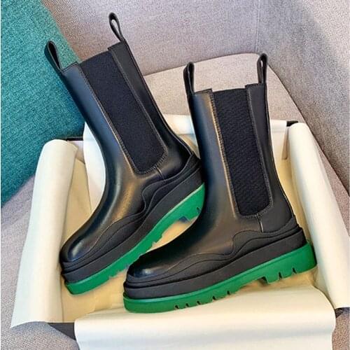 High Platform Women Chelsea Boots Slip On Snow Boots Women Thick Bottom Shoes X#20/10d50