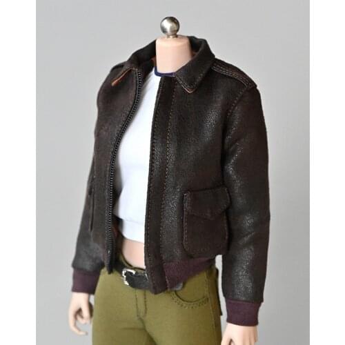 1/6 female figure retro A2 air force flight jacket clothing model for 12 inch action figure accessories