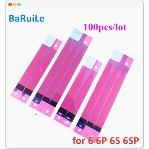 BaRuiLe 100pcs Battery Sticker for iPhone 6S 6 7 Plus XR XS XSM 3M Adhesive Double Tape Pull Trip Grue for iPhone 8 X 8P 5S 5C