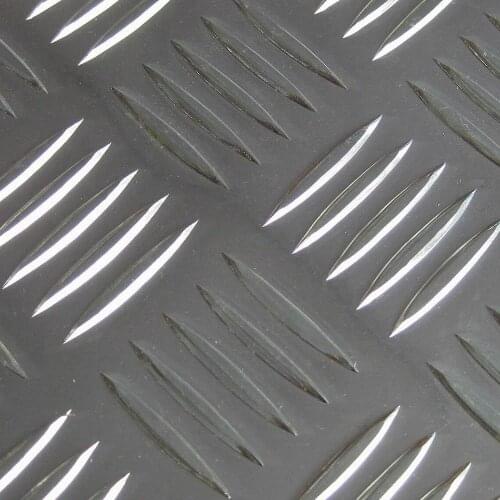 2mm 3mm 4mm 5mm Used In Truck Buildings Vehicles Ships Aircraft Anti-Slip Floors 5 Bars Textured Aluminium Checker Tread Plate