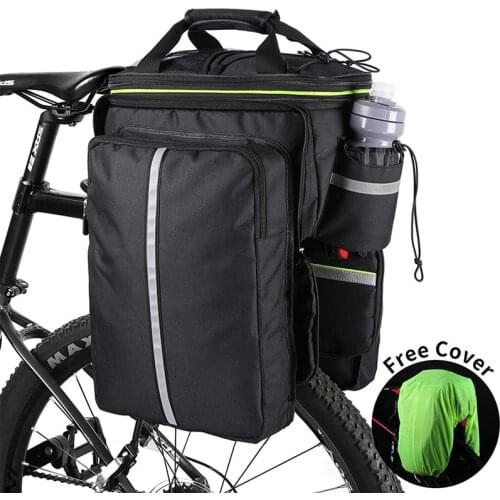 3 in 1 Waterproof Bike Trunk Bag MTB Road Bicycle Bag Large Capacity Travel Luggage Carrier Tail Saddle Seat Panniers Rear Rack