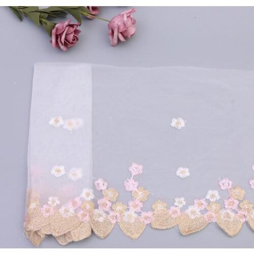 30Yards Vintage Embroidered Lace Edge Trim Fabric Tulle Mesh Craft Sew Net Accessories Free Shipping