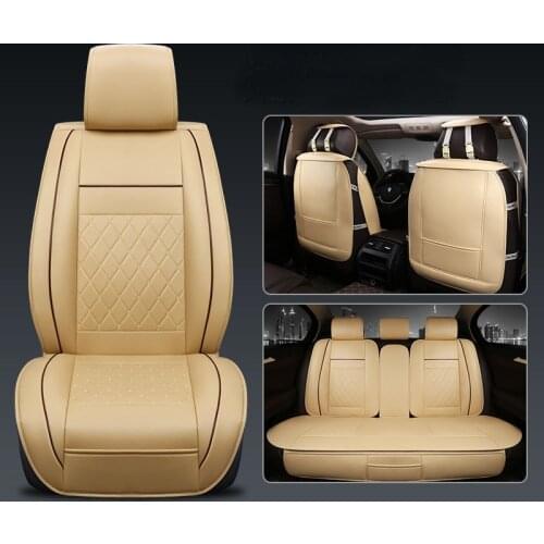 5 Seats Universal Car Seat Cover PU Leather Auto Front Back Rear Seat Cushion Protector Mat Keep Clean For Most Car Car Interior
