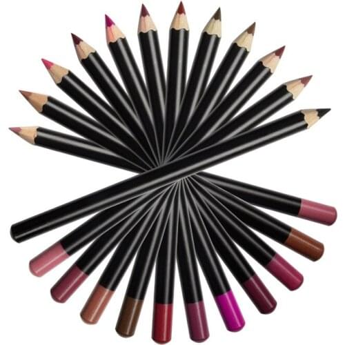 50pcs/Lot 16 Colors Matte Lipliner Pencil Waterproof Lip Liner Brown Color High Pigment Lip Makeup Cosmetics Custom Logo
