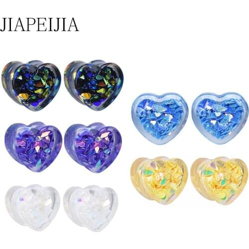 6-25mm Cute Acrylic Ear Plug Tunnels Ear Gauges Expander Plug for Ear Piercing Earrings