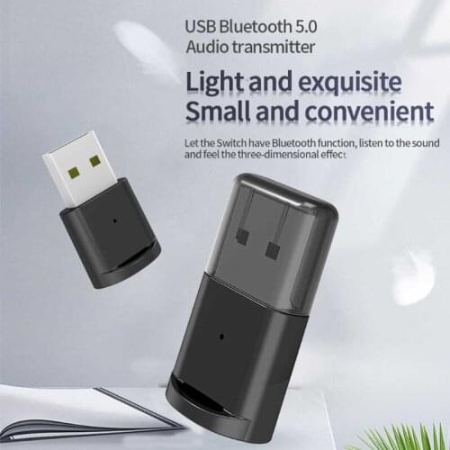 Bluetooth 5.0 Dongle Adapter aptX Low Latency Plug Play USB Audio Adapter for PC Computer Laptop Mac Linux Headset Speaker