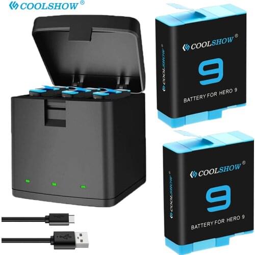 For gopro hero 9 Battery Charger / For GoPro Hero 9 Black Li-ion Batteria Camera Accessories 1800mAh AHDBT-901