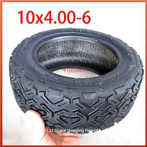 ATV Electric Scooter 10 Inch Vacuum Tire 10x4.00-6 Tubless Tire Common to 3.50-6 Tire