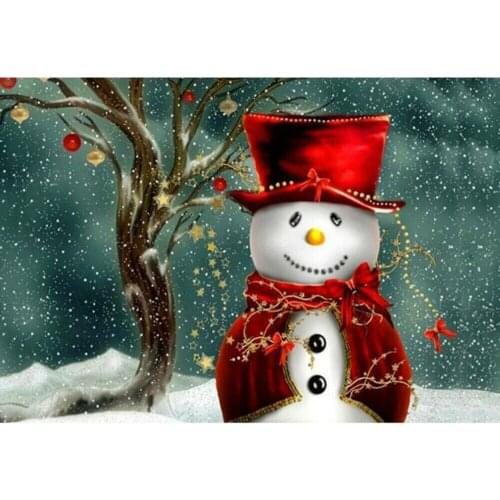 CraftArtGo 5D DIY Diamond Embroidery snowman Full Round Square Rhinestone Mosaic Painting Cross Stitch Flowers Diamond Art Kit
