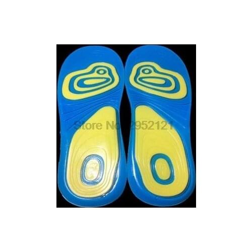 By dhl or ems 50pairs Silicone Gel Insoles Sports Massaging Shock Absorption Shoe Pads For Men And Women