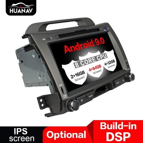 DSP Android 9.0 Car DVD Player For GPS navigation for Kia Sportage 2010-2014 auto radio multimedia head uint screen max 4+64 Rom