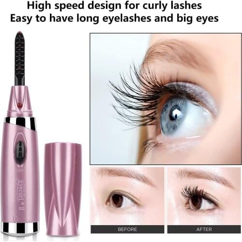Electric Heated Eyelash Curler Brush Electric Perm Curling Portable Eyelash Curler Clip Tool Multicolor Cosmetic Makeup Tools
