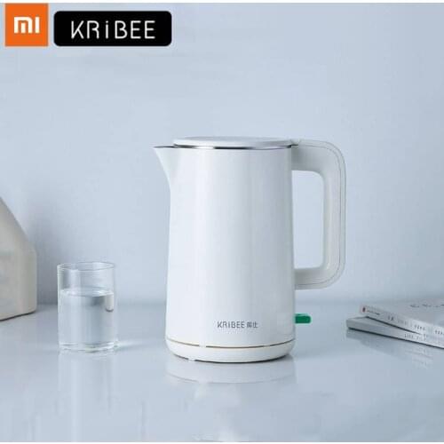 Xiaomi Kribee Electric Kettles Electric Tea Kettle 1.5L1800W Electric Kettle Tea Pot Double Layer Anti-scalding Keep warm