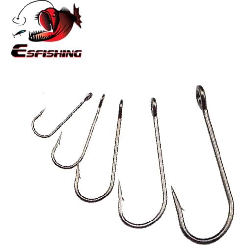 ESFISHING Barb Hook Fishing hook Carbon Steel Single Hooks fishing tackle For Soft Lure Worm Hooks