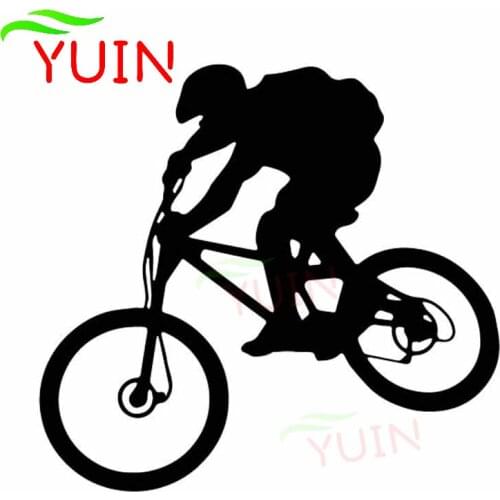 Bicycle Mountain Bike Rider Exquisite Car Decals Fashion Decoration PVC Waterproof Sunscreen Stickers Can Be Customized Color