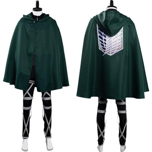 Attack on Titan Shingeki no Kyojin Scouting Legion Cosplay Costume Anime Cloak Outfits Halloween Carnival Suit