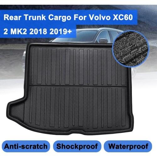 Boot Cargo Liner Rear Trunk Boot Mat Floor Carpet Luggage Tray For Volvo XC60 2 MK2 2018 2019+ Mud Protector Waterproof