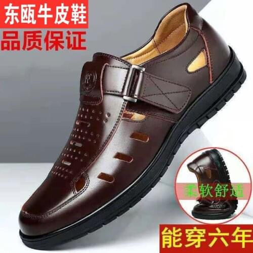 Leather Leather Sandals Soled Mens Shoes Casual Zapatillas Hombre Chaussure Homme