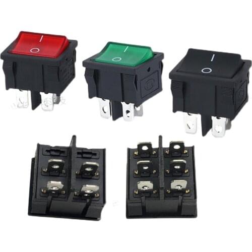 2PCS KCD5 6 feet 2 files XW-601DB2 rocker switch 6A250V 24*21MM