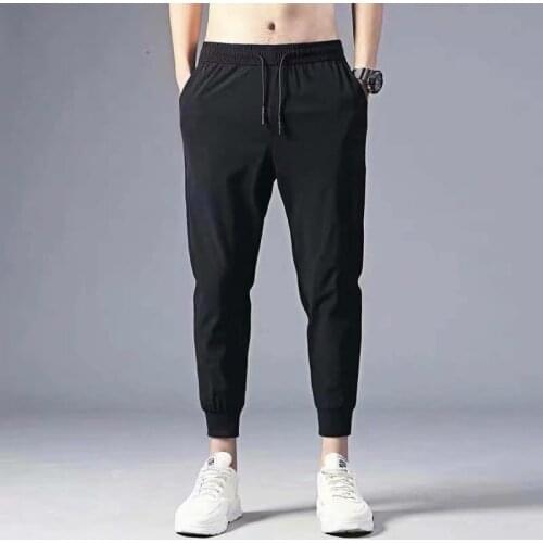 2020 Summer Thin Ice Silk Mens Casual Pants Breathable Quick-drying Running Sports Pants Sweatpants for Men