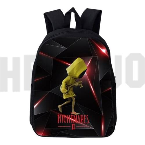 Little Nightmares 2 Backpack Women Daily Knapsack 12/16 Inch Travelbags Kids Kindergarten School Bag Toddler Waterproof Bookbag