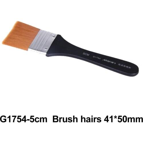 No. 5 Paint Brush Long Flat Head Cleaning Brush Gouache Acrylic Painting Brush Oil Brush Painting Wall Art Supplies