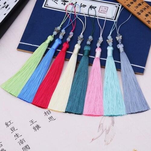 Fashion Solid Color Tassels Butterfly Pendant DIY Craft Accessories Hang Rope Fringe Trim Bookmark Bag Hanging Ornaments