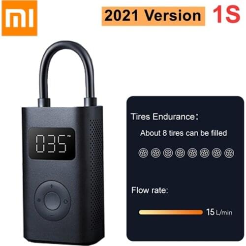 XIAOMI Mijia Portable Smart Digital Tire Pressure Detection Electric Inflator Pump 1S for Motorcycles Bicycles Balls Car Footbal