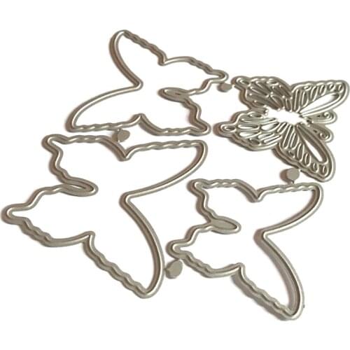 Four Butterfly Carbon Steel Cutting Dies DIY Scrapbooking Photo Album Embossing Paper Cards Making Stencil Decorative