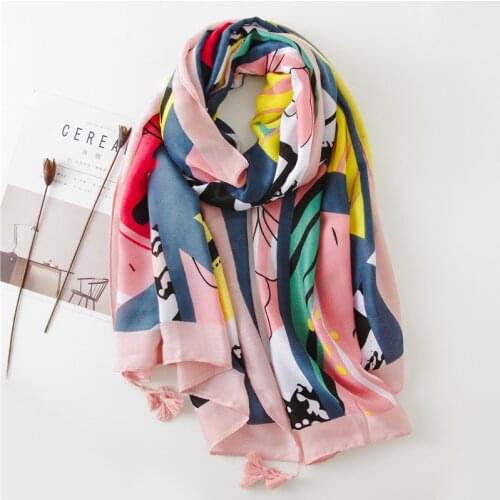 2020 Luxury Brand New Style Cotton Scarf Womens Versatile Silk Scarves-Style Headscarf Shawl head blanket winter