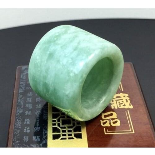 Genuine Natural Jade Wide Ring Bands Men Women Fine Jewelry Real Chinese Certified Jades Stone Rings Accessories Jewellery