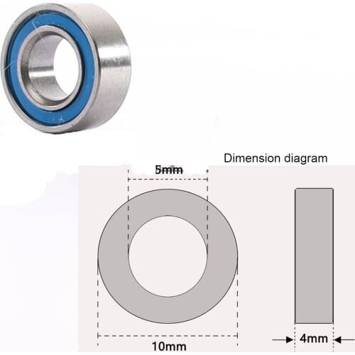 Blue Rubber Sealed Miniature Ball Bearing MR105ZZ 5*10*4mm Deep Groove Radial FOR All RC Cars Heli and Plane