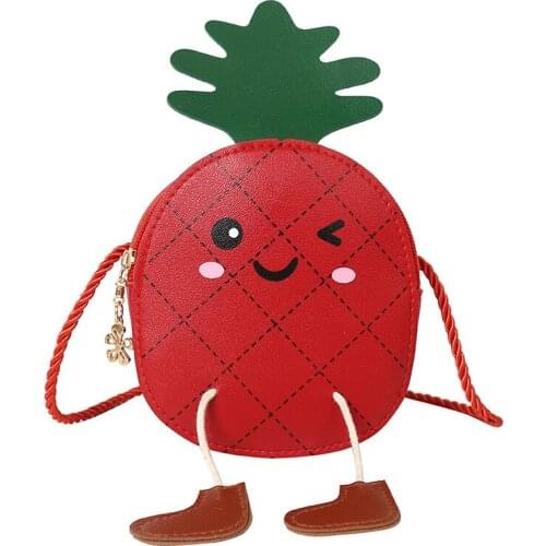 New Cartoon Pineapple Children Messenger Bag Cute Girls Baby Mini Shoulder Bag Fashion Boys Kids Accessories Coin Purse Gifts