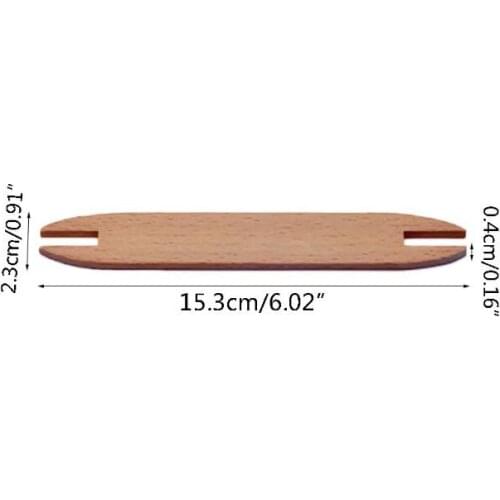 Beech Wood Weaving Shuttle Loom Knitting Tool Sweater Scarf Tapestry Coil Stick DIY Needlework Crafts 85AC