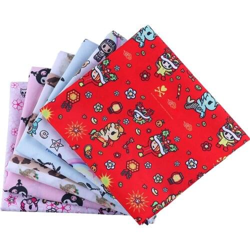 Fabrics for sewing Tablecloths Quilts christmas Animal Polyester cotton printing Needleworks Patchwork Tulle DIY 50*140cm1 piece
